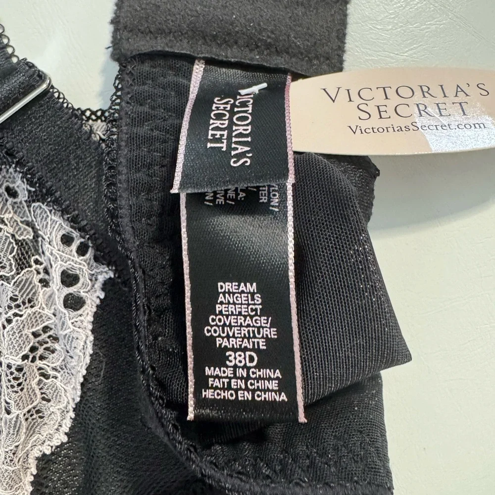 Victoria's Secret Black and Pink Lace Bra - Picture 5 of 7